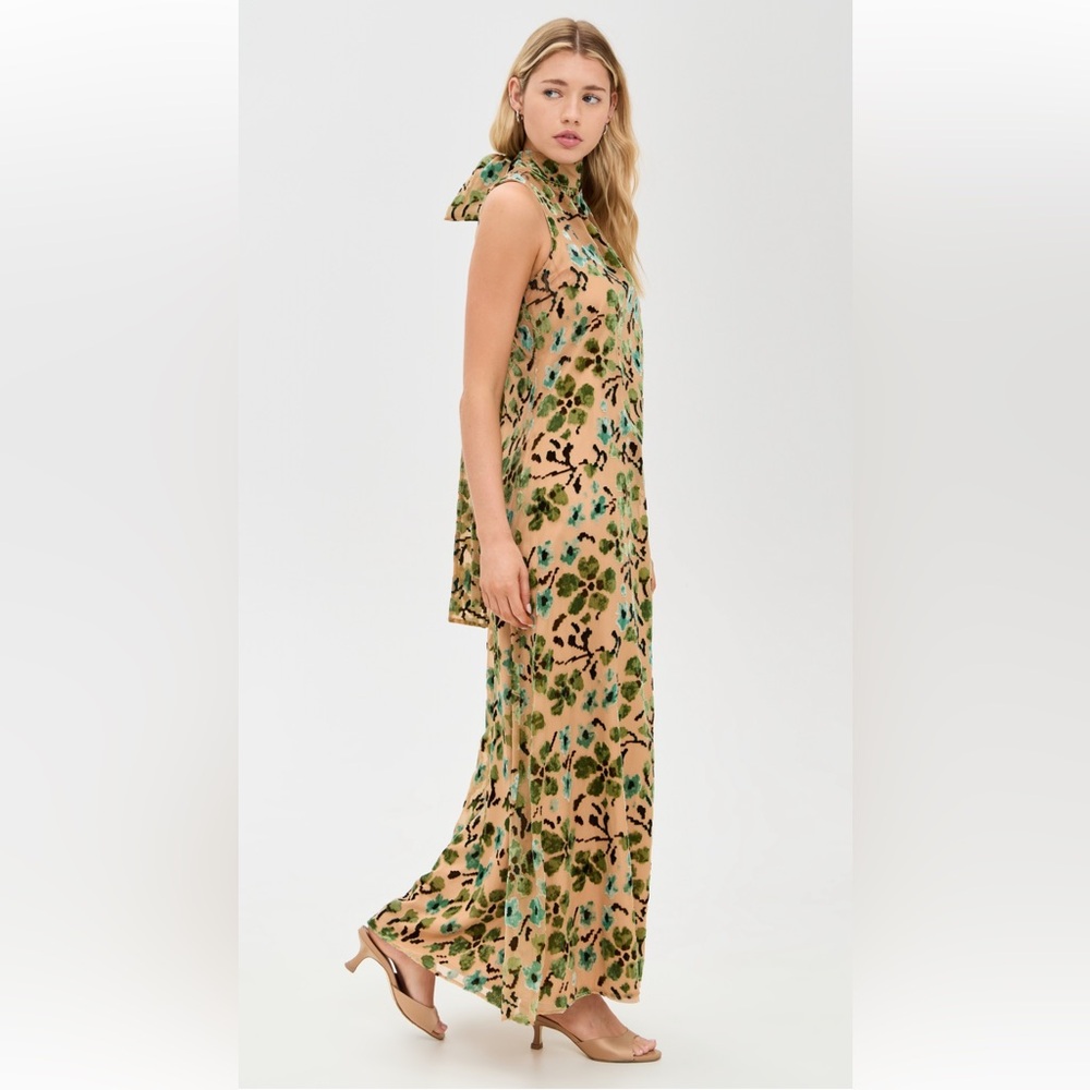 STAUD Albee Dress - Moss Floral XS